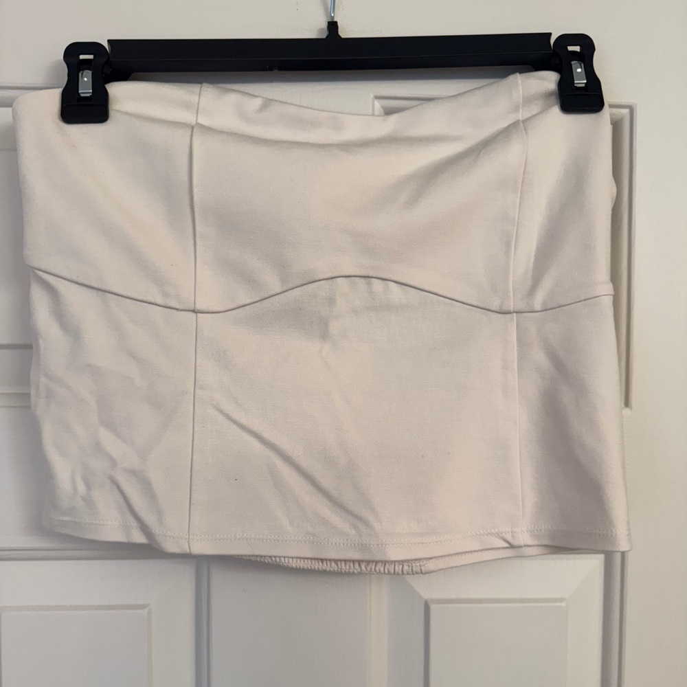 Off-white Ponte Crop Tube Top